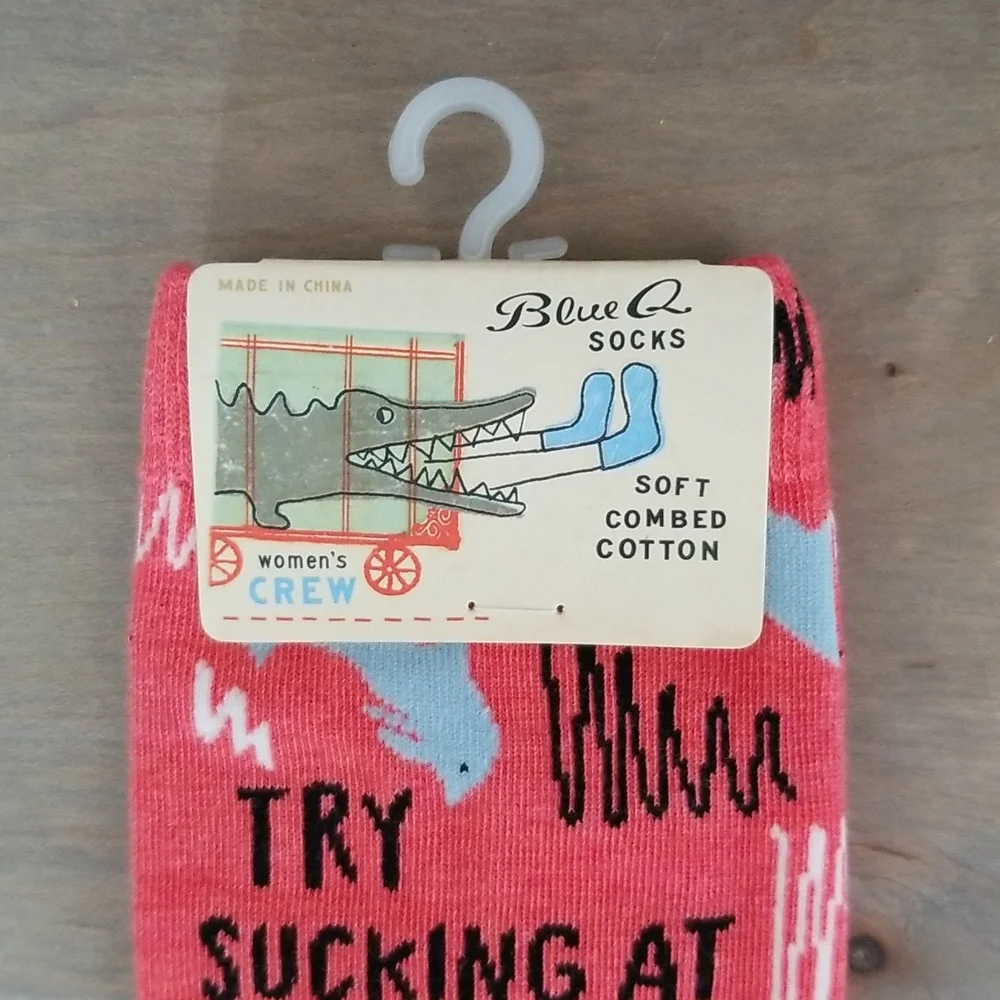Try Sucking At Something For Once Socks by Blue Q